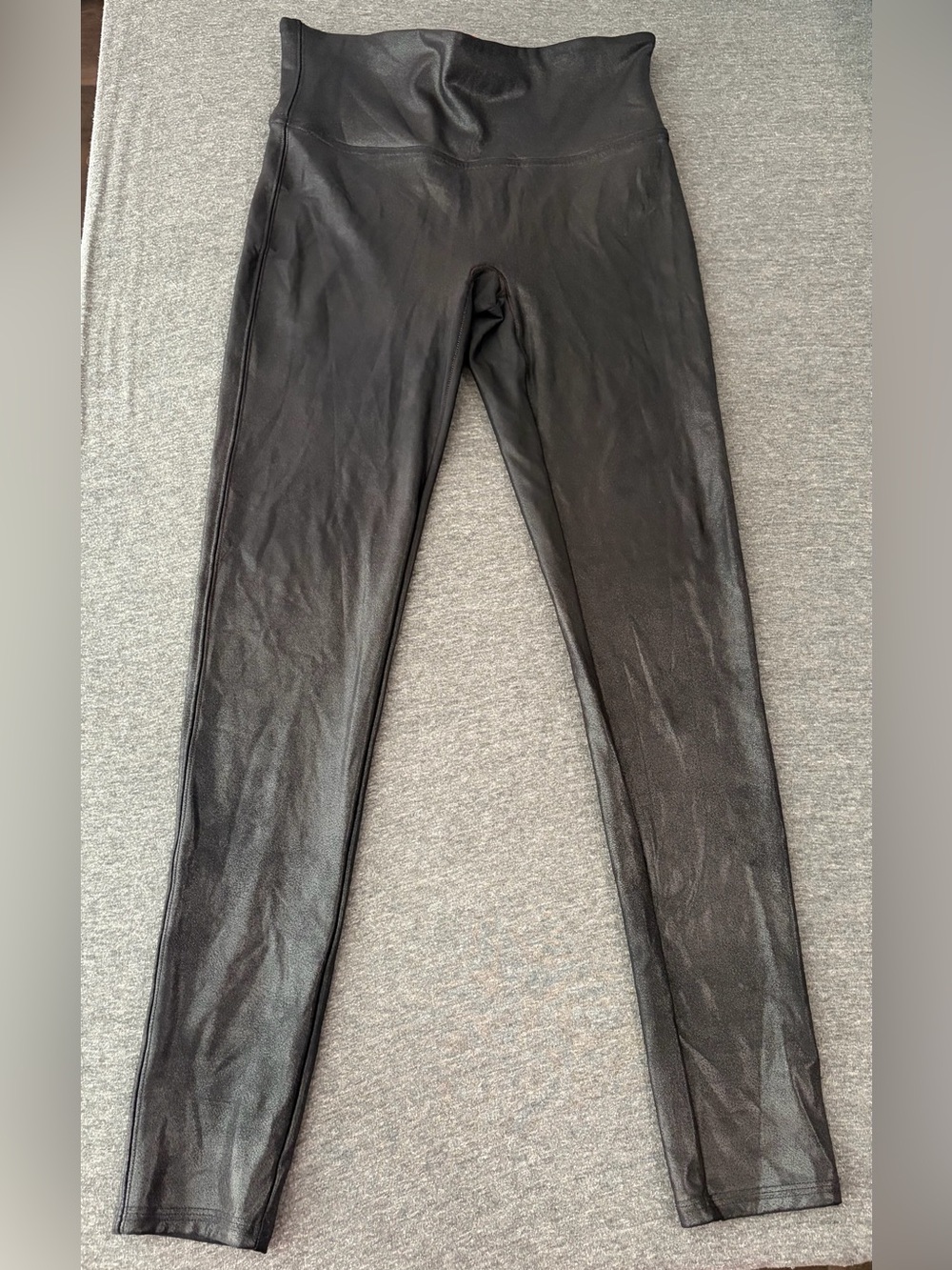 Spanx High-Waisted Black Faux-Leather Leggings